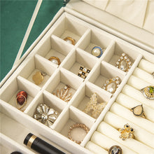 Carregar imagem no visualizador da galeria, Caixa Organizadora de Jóias Grande Armazenamento Com Fechadura