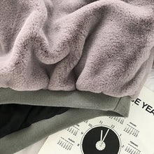 Carregar imagem no visualizador da galeria, Moda inverno doce e veludo moletom feminino quente com capuz