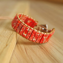 Carregar imagem no visualizador da galeria, Pulseira de pedra natural feita à mão com várias cores Chakra