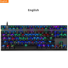 Carregar imagem no visualizador da galeria, Teclado mecânico 87 teclas com fio rgb luz de fundo
