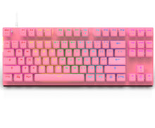 Carregar imagem no visualizador da galeria, Teclado mecânico 87 teclas com fio rgb luz de fundo