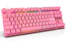 Carregar imagem no visualizador da galeria, Teclado mecânico 87 teclas com fio rgb luz de fundo
