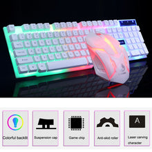 Carregar imagem no visualizador da galeria, Teclado e mouse para jogos com fio USB PC arco-íris colorido