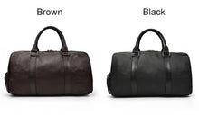 Carregar imagem no visualizador da galeria, Bolsa de viagem de couro genuíno
