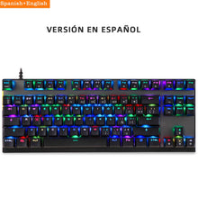 Carregar imagem no visualizador da galeria, Teclado mecânico 87 teclas com fio rgb luz de fundo