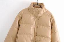 Carregar imagem no visualizador da galeria, Parkas curtas femininas, moda, jaqueta elegante, roupas com zíper