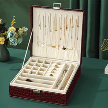 Carregar imagem no visualizador da galeria, Caixa Organizadora de Jóias Grande Armazenamento Com Fechadura