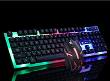 Carregar imagem no visualizador da galeria, Teclado e mouse para jogos com fio USB PC arco-íris colorido