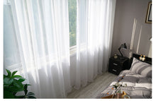 Carregar imagem no visualizador da galeria, Cortinas transparentes de tule branco