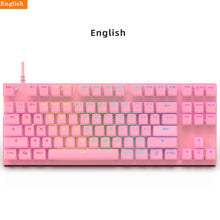 Carregar imagem no visualizador da galeria, Teclado mecânico 87 teclas com fio rgb luz de fundo