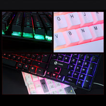 Carregar imagem no visualizador da galeria, Teclado e mouse para jogos com fio USB PC arco-íris colorido
