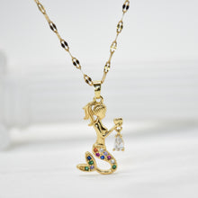 Carregar imagem no visualizador da galeria, Colar para mulheres Jóias com pingente de zircão Colar de aço inoxidável