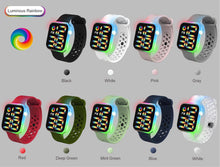 Carregar imagem no visualizador da galeria, LED Relógio de Pulso - Pulseira de Silicone