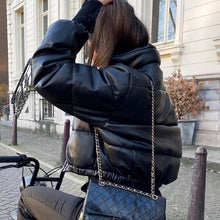 Carregar imagem no visualizador da galeria, Parkas curtas femininas, moda, jaqueta elegante, roupas com zíper
