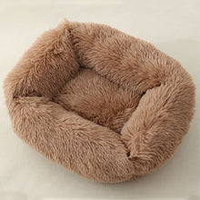 Carregar imagem no visualizador da galeria, Camas quadradas para cachorros longas de pelúcia de cores sólidas
