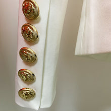 Carregar imagem no visualizador da galeria, Jaqueta feminina clássica com botões duplos de leão de metal blazer
