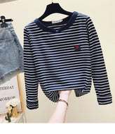 Camiseta feminina casual manga comprida