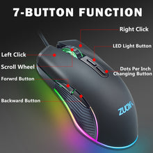 Carregar imagem no visualizador da galeria, Mouse Óptico Gamer com fio RGB
