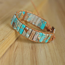 Carregar imagem no visualizador da galeria, Pulseira de pedra natural feita à mão com várias cores Chakra
