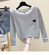 Carregar imagem no visualizador da galeria, Camiseta feminina casual manga comprida
