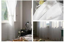 Carregar imagem no visualizador da galeria, Cortinas transparentes de tule branco
