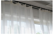 Carregar imagem no visualizador da galeria, Cortinas transparentes de tule branco
