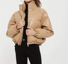 Carregar imagem no visualizador da galeria, Parkas curtas femininas, moda, jaqueta elegante, roupas com zíper
