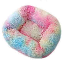 Carregar imagem no visualizador da galeria, Camas quadradas para cachorros longas de pelúcia de cores sólidas
