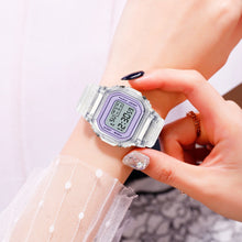 Carregar imagem no visualizador da galeria, Relógio Digital Transparente Quadrado
