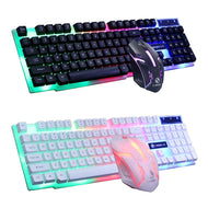 Teclado e mouse para jogos com fio USB PC arco-íris colorido