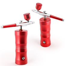 Carregar imagem no visualizador da galeria, Mini kit de compressor de ar de 0,3 mm aerógrafo para arte
