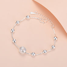 Carregar imagem no visualizador da galeria, Pulseira de pingente da sorte de prata esterlina 925 para mulheres, corrente, pulseiras redondas, moda, luxo, qualidade, joias.
