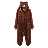 Animal Macacão  Urso  Roupa de Dormir Inverno